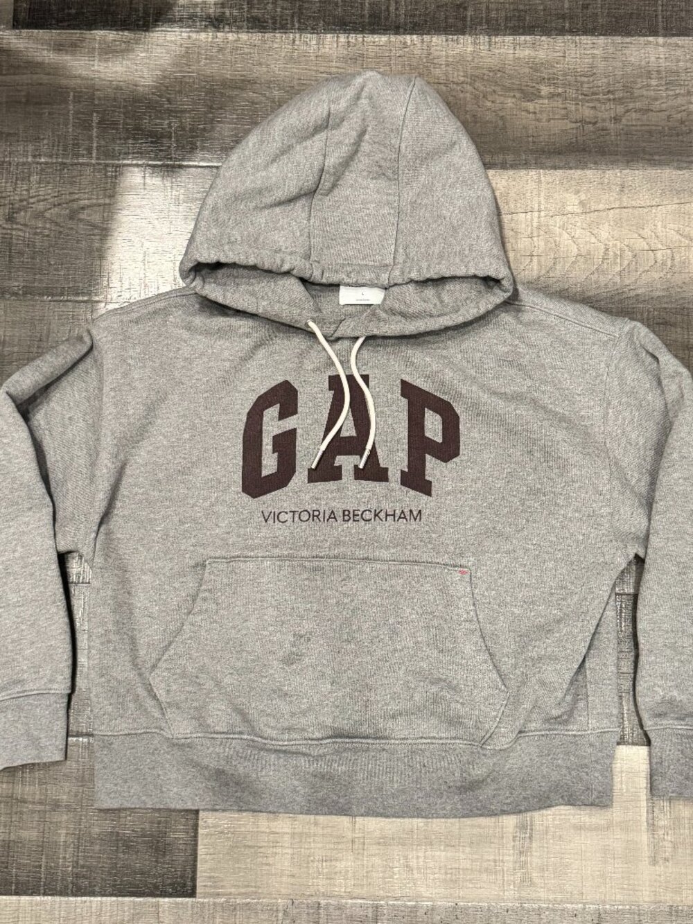 Gap × Victoria Beckham Heavyweight French Terry Hoodie Size L Heather Grey